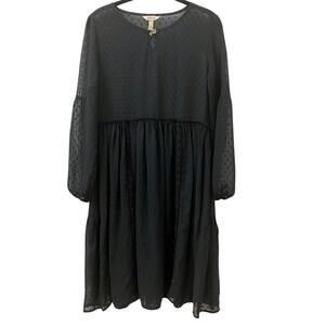 Matilda Jane Nostalgia Charlie Swiss Dot Black Dress Small Boho Whimsigoth
